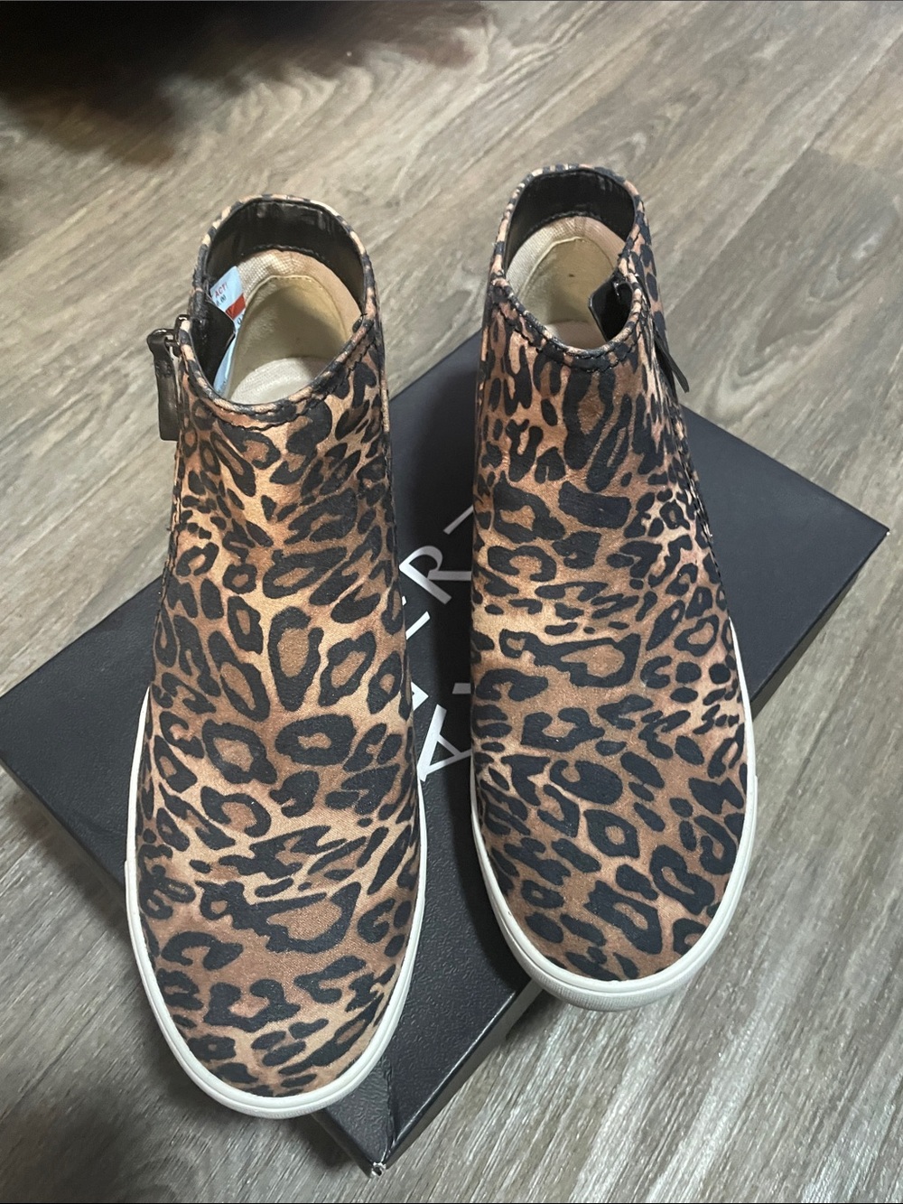 Naturalizer Leopard Print Slip-On Ankle Sneakers - Brown/Black